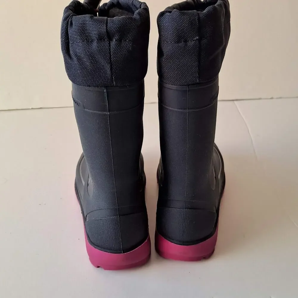 Kamik Snobuster1 Insulated Waterproof Snow Boots Navy Magenta Kids Girls Size 1